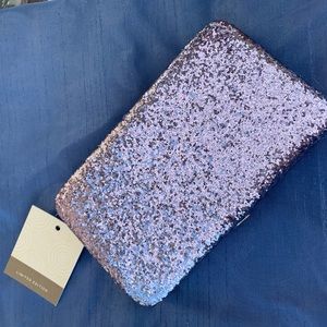 Lavender Glitter Clutch Wallet Evening Bag NWT